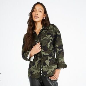 Shoe Dazzle Camo Utility Twill Jacket
